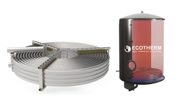Công nghệ Ecotherm truyền nhiệt nước nóng bằng Coil xoắn phẳng đặt ở đáy bồn gia nhiệt