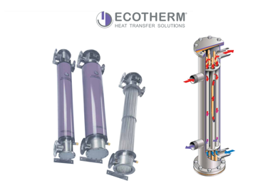 Công nghệ truyền nhiệt Ecotherm bằng Bộ trao đổi nhiệt vỏ và ống được cấp bằng sáng chế cùng thanh khuấy trộn nổi tự do